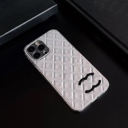 Designer Phone Case Sewn Leather Lens Protection For Iphone 14 Pro Max Plus 13 12 11 Luxury C Phonecases Shockproof Cover Shell 4 Styles