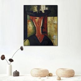 High Quality Amedeo Modigliani Painting Portrait of Madam Pompadour1915 Handmade Canvas Art Modern Restaurant Decor