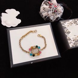 Luxury designer Charm Bracelets ggity Bangles For Women G letter Colour diamond Jewellery Accessories Classic Cuff Double Bracelet 13