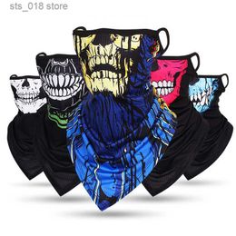 Cycling Caps Masks Summer Breathable Hanging Ear Face Mask Skull Bandana Hiking Tube Scarf Cycling Hunting Fishing Running Ski Face Shield Cover T230718