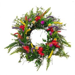 Decorative Flowers Decor Wreath Flower Beautiful Artificial Spring And Summer For Front Door Or Valentines Twig