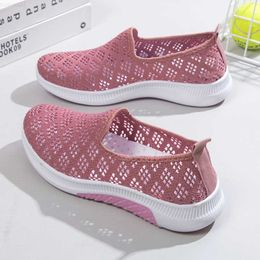 Dress Shoes NEW Summer Korean Mesh Comfortable Women Shoes Breathable Hollow Sports Walking Sneakers Casual Flat Ladies zapatillas de mujer L230717