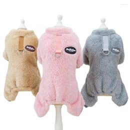 Dog Apparel Winter Cat Jumpsuit Hoodie Comfortable Soft Fleece Pet Puppy Pajamas Overalls Pjs Rompers Clothes Small Nightshirt
