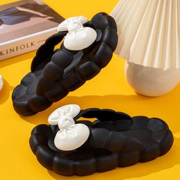 Slippers Fashion Butterfly knot Decorative Flip Flop Women s Slides Platform Soft Non Slip Sandals Indoor Bathroom 230718