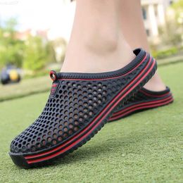 Slippers Clogs Shoes Men Beach Casual Men'S Slippers Outdoor Beach Shoes Men Slip On Garden Casual Water Shower Slippers Summer Zapatos L230718