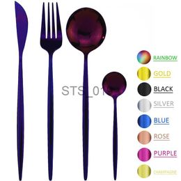 Briefs Panties Other Panties Dinnerware Set Purple Tableware Dinner Set Stainless Steel Cutlery Set Knife Fork Coffee Spoon Silverware Set Home Flatware Set x0719