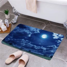 Carpets Night Sky Entrance Door Floor Mat Rectangle Non-Slip Foot Pad Home Welcome Carpet For Hallway Bath Kitchen Doormat