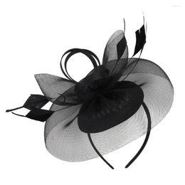 Bandanas Barrette Hat Women Wedding Banquet Headdress Vintage Fascinators Tea Party Gauze Bridal Headpiece Hair