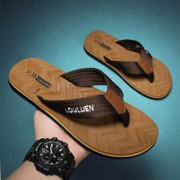 Slippers Mens Beach Flip-flops Summer Men Slippers Sandals Comfortable Men Casual Shoes Fashion Men Flip Flops Footwear Man Slippers L230718