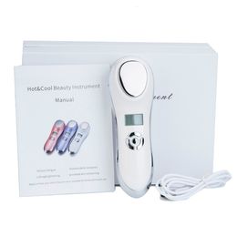 Face Care Devices Cold Massager 5 in 1 LED RF Pon Therapy Skin Lifting Rejuvenation Vibration Device Machine EMS Ion Microcurrent 230617