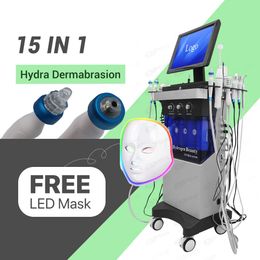 14 In 1 Water Microdermabrasion Machine Hydradermabrasion Hydro Oxygen Peeling Radio Frequency PDT Photon Face Lifting Skin Rejuvenation Facial Care Device