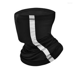 Bandanas Safety Reflective Scarf Variety Color Strip Face Covering Balaclava Windproof Seamless Cover For