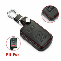 Fit Toyota 4Runner Tacoma 3 Buttons Leather Smart Remote Key Fob Bag Cover Case2639