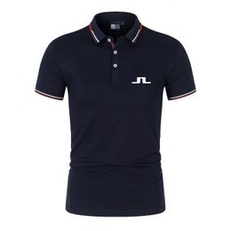 Men's Polos Golf Shirt for Men's Summer Quick Dry Breathable Polo Shirt Fashion Short Sleeve Tops J Lindeberg Golf Shirt Men's T-Shirt Wholesale RC