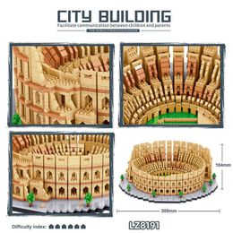 Blocks 5594pcs World Architecture Building Blocks Italy Model DIY Mini Diamond Blocks Bricks Toys for Children Xmas Gift