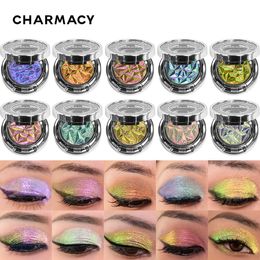 Eye Shadow CHARMACY 10 Multichrome Single Eye Shadow High Pigment Long Lasting Duo Chrome Eyeshadow Glitter Easy To Wear Eye Makeup 230717