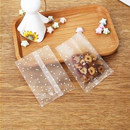 100Pcs/Pack Food Sealer Bags Sanitary White Dot Food Saver Machine Seal Cookie Packing Bags Plastic for Restaurant Wxbrk