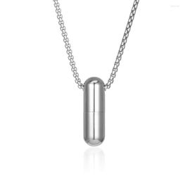 Pendant Necklaces Arrival Cremation Openable Silver Colour Beads Chain Fashion Necklace Ash Jewellery Men Gift In Stainless Steel