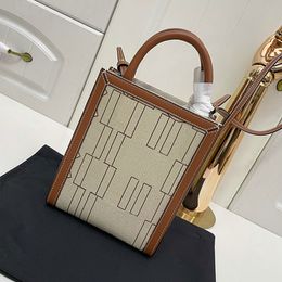 Cabas Mini Handbags Purse Canvas Crossbody Bag Designer Shoulder Bags Genuine Leather Removable Strap Fashion Letters 20cm