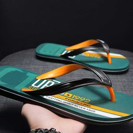 Slippers Sport Pattern Flip-Flops Slippers For Men Breathable Comfortable Sandals For Outdoor Wear L230718