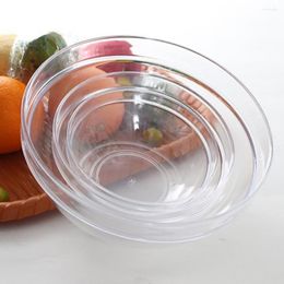 Bowls Tableware Grade Transparent Salad Bowl PC Round Vegetables Fruit Dessert