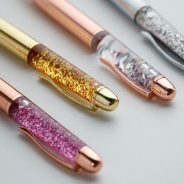 PCS/Lot Luxury Foil Metal Roller Ballpoint Pen Office Birthday Gifts Rose Gold Silver