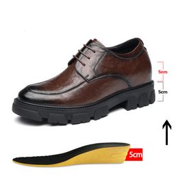 Dress Shoes Height Increase Shoe Men 10CM Higher Man High Heels 8CM Elevator Leather Business 230717