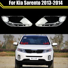 For Kia Sorento 2013 2014 Car Replacement Transparent Lampshade Lamp Shade Front Headlight Cover Glass Lens Shell Light Caps