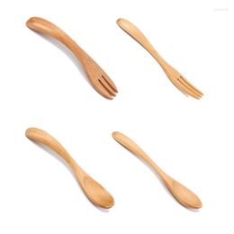 Dinnerware Sets Serving Spoons Wooden Teaspoons 4 Styles For Kitchen Coffee Tea Bath Salt