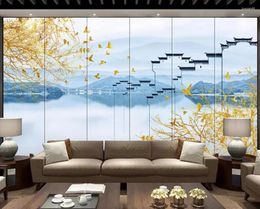 Wallpapers 3D Wall Murals Chinese Wallpaper Home Decor Fresh Tree Brid For Room Custom Comfortable TV Desktop