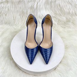 Dress Shoes Snake Pattern Sexy High Heel 12CM Pointed Toe Shallow Mouth Single Fashion Side Cutout Women's Sandals