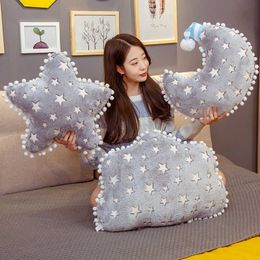 Plush Cushions Funny Plush Series Luminous Cloud Moon Soft Cushion Stuffed Toys For Children Baby Kids Toy Girl Gift R230718