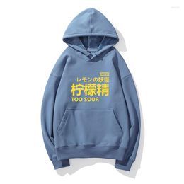 Men's Hoodies Lemon Zest Text Designer Hoodie In Casual Men's Pullover Clothing Harajuku Thicken Sweatshirt Y2k Kpop TOP