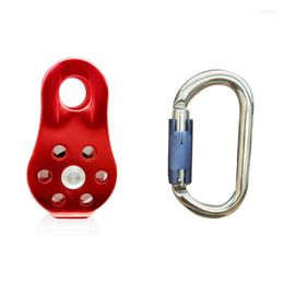 Camp Furniture Hiking Climbing Rope Pulley Single Fixed 20KN Mountaineering Rappelling Survival Equipment Outdoor