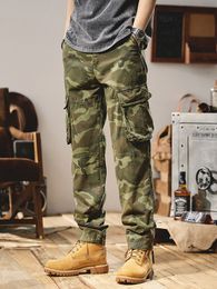 Men s Pants Summer Light Thin Camouflage Cargo Men Multi Pockets Army Military Work Wear Cotton Casual Straight Long Trousers Male 230718