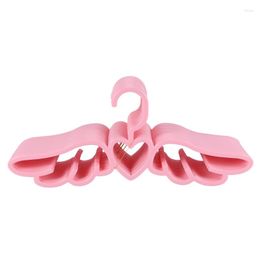 Hangers AT14 20 Pcs Design Angel Plastic Clothes Shirt Hanger Cute Pretty Pink Loving Heart Scarf Underwear Rack