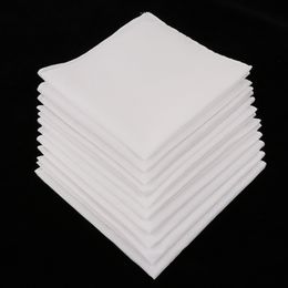Handdukar 5 10st Mens White Handarkiefs Cotton Super Super Soft Washable Hanky ​​Chest Handduk Ficka Square 28 x 28 cm Pocket Towduk 230717