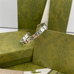 20 style ggity Woman Opening Bangle Double Letter G Gold Bracelet Designer Luxury Jewellery Women man Charm Bracelets 1872323
