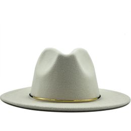Wide Brim Hats Bucket Hats Simple Wool Women Outback Fedora Hat For Winter Autumn ElegantLady Floppy Cloche Wide Brim Jazz Caps Size 5660CM 230717