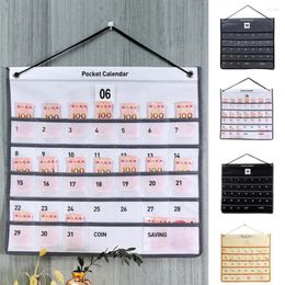 Storage Bags Calender Bag Multi Grids Hanging Wall-mounted Strong Load-bearing Date Organizer Pouch Household Stuff