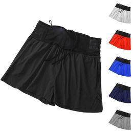 Men's Shorts Boy Apparel Country Running Sports High Waist Sealed Racing Fitness Flat Front For Men Divided