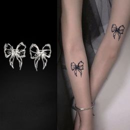 2022 New Korea Fashion Sweet Bow Waterproof Juice Tattoo Stickers for Woman Body Arm Thigh Temporary Tattoos Fake Tattoo