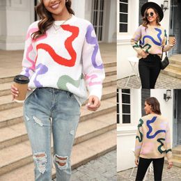 Men's Sweaters 2023 Fall/winter Fashion Crewneck Knitwear Geometric Loose Pullover Sweater Wholesale For Women Winter