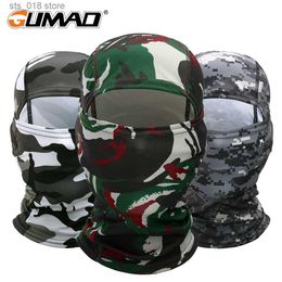 Cycling Caps Masks Tactical Camouflage Balaclava Full Face Mask Army Military Hiking Cycling Hunting Bicycle Head Cover Airsoft Hood Cap Men Women T230718