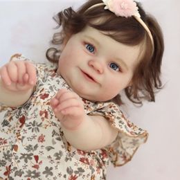 Dolls 45cm all silicone vinyl Maddie Bebe Reborn Girl handmade with visible veins for realistic regeneration of baby dolls 230717