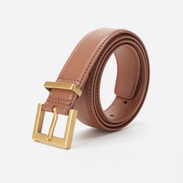 Neck Ties High quality Designer Women Fashion Leather Smooth Buckle Ladies Casual Belts 230718