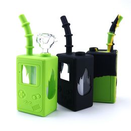 silicone bong Smoking Oil Bubbler Pipes Burner Bowl Ball and Dry Herb Tobacco Wax Smoke Hand Pipe