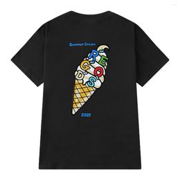 Men's T Shirts Lacible Fashion Streetwear Ice Graphic Tee Shirt Harajuku Casual Loose Short Sleeve Tops Summer Men Women