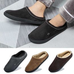 Slippers New Men's Slipper Solid Colour Autumn And Winter Home Soft Slipper Bedroom House Shoes Flat Heel Casual Shoes Men Zapatilla Mujer L230718
