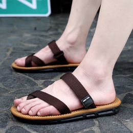 Slippers Flip-flops Men's Summer Outdoor Simple And Versatile Sandals New Hand-sewn Men's Slippers Trend Men's Vietnamese Beach Shoes L230718
